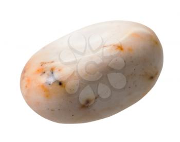 natural mineral gem stone - Picture jasper gemstone pebble isolated on white background close up