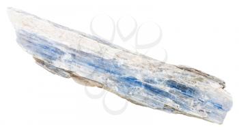 macro shooting of natural mineral stone - kyanite rock isolated on white background