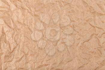 background from brown packaging crumpled paper
