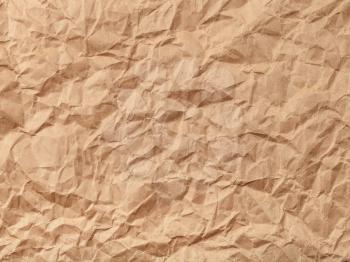 background from brown colour crumpled paper