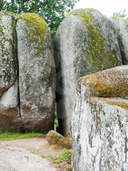 stone walls of beglik tash - ancient thracian sanctuary megalith near primorsko town, Bulgaria