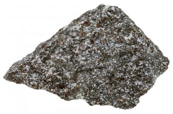 macro shooting of Igneous rock specimens - nepheline syenite mineral isolated on white background