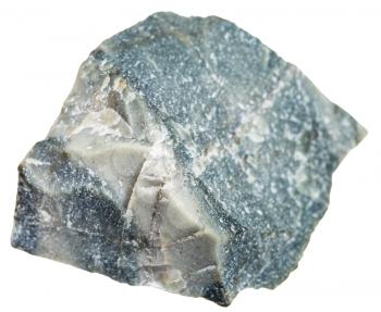 macro shooting of metamorphic rock specimens - hornfels stone isolated on white background