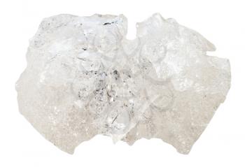 macro shooting of specimen of natural mineral - Danburite gemstone isolated on white background