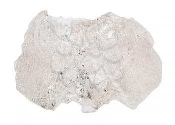 macro shooting of specimen of natural mineral - Danburite stone isolated on white background
