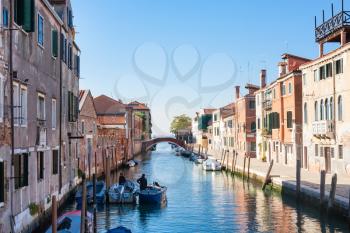 travel to Italy - canal and houses in Cannaregio sestieri (district) in Venice city