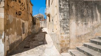 travel to Italy - narrow street ronco giglio in Noto city in Sicily