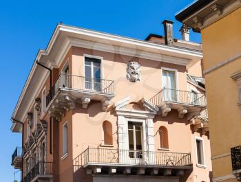 travel to Italy - urban house in Vicenza city in spring