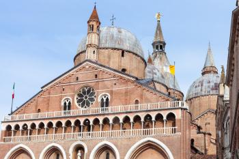 travel to Italy - facade of Basilica of Saint Anthony of Padua on piazza del Santo in Padua city