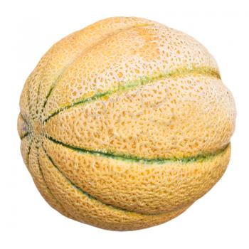 ripe sicilian muskmelon (cantaloupe melon) isolated on white background
