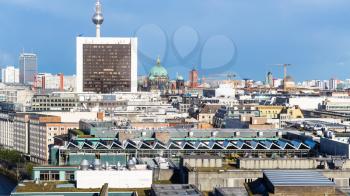 travel to Germany - above view of Berlin city from Reichstag building in september
