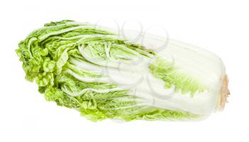 fresh green Napa cabbage isolated on white background
