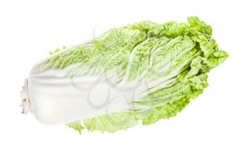 ripe green Napa cabbage isolated on white background