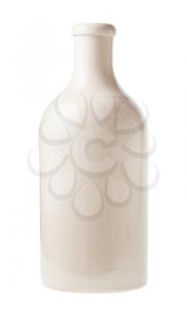white ceramic bottle isolated on white background