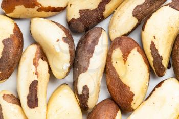 food background - many raw brazil nuts