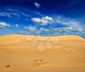 White sand dunes on sunrise, Mui Ne, Vietnam