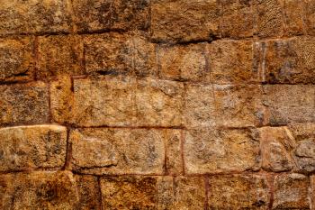 Ancient stone wall texture close up background