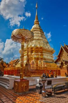Buddhist temple Wat Phra That Doi Suthep. Chiang Mai, Thailand