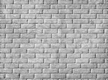 Monochrome brick wall background. Digitally generated image.