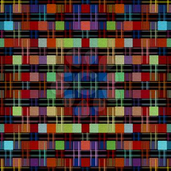 Multicolored kaleidoscope and square shape pattern as abstract background.Digitally generated image.