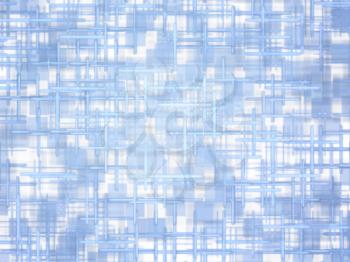 Tender turquoise grid and square shape pattern abstract background.Digitally generated image.