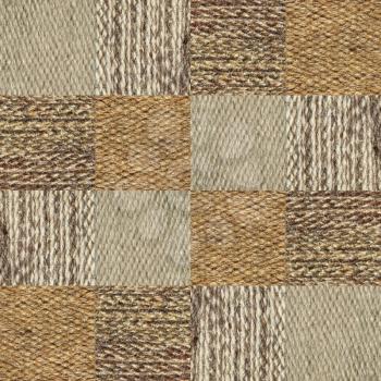 Camel wool fabric texture pattern collage in a chessboard order as abstract background. 