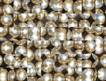 Silver metal balls abstract background.Digitally generated image.