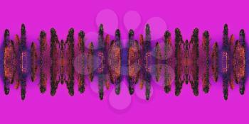 Multicolored abstract splash waveform pattern on pink background.Digitally generated image.