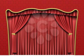 Red theater curtain