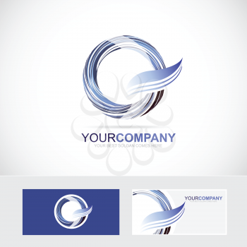 Vector logo template of letter O Q logo icon with business card