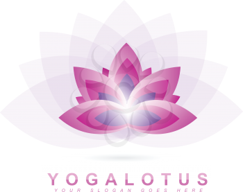 Abstract lotus flower vector logo template for spa and beauty