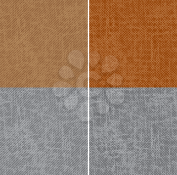 Set of seamless patterns in grunge style. 