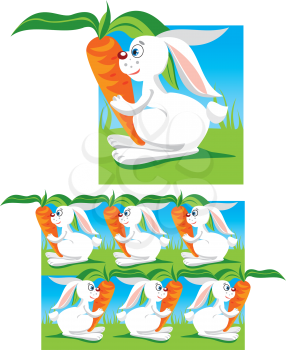 Pattern for children (funny hares and carrots) part 2