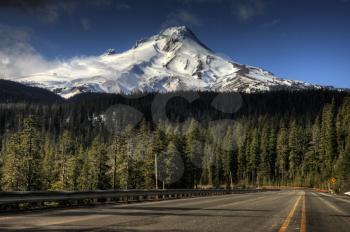 Mount Hood Oregon snow cap scenic mountain