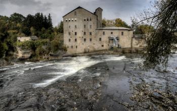 Old Mill Elora Ontario Canada along river