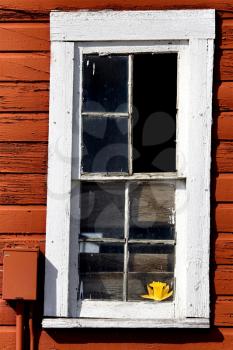 Old Window abandoned house Saskatchewan Canada