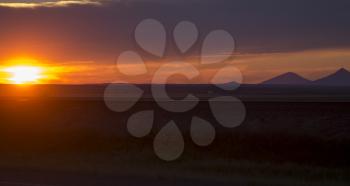 Sunset Montana near Canadian Border Havre sunrise