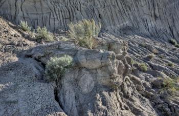 Saskatchewan Big Muddy Badlands hoodoo blue sky