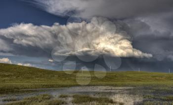 Storm Clouds Prairie Sky Saskatchewan Canada