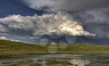 Storm Clouds Prairie Sky Saskatchewan Canada