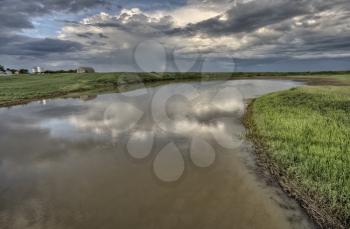 Moose Jaw River in summer Saskatchewan Canada