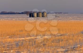 Granary and Stubble Field Saskatchewan