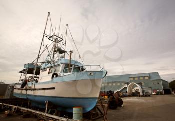 Fishing boat in drydock at Port Edward, British Columbia