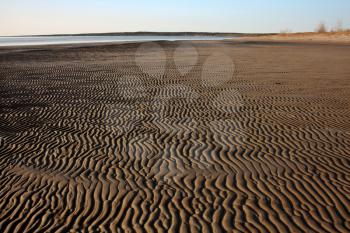 Sand flats along shore of Lake Winnipeg