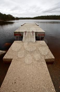 Boat dock on Northern Manitoba lake