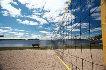 Volleyball net at Grand Beach in Manitoba