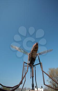 Giant musquito statue at Komarno, Manitoba