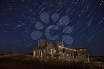 Star Trails Night Photography Saskatchewan Canada dark