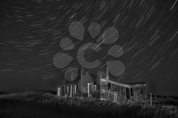 Star Trails Night Photography Saskatchewan Canada dark