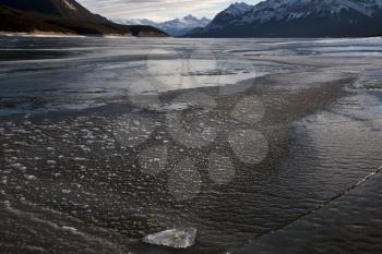 Abraham Lake Winter Ice formations bubbles design
